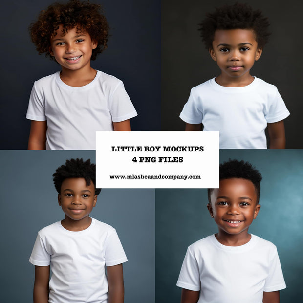 Little Boy Mock-Up (African American, Set of 4)