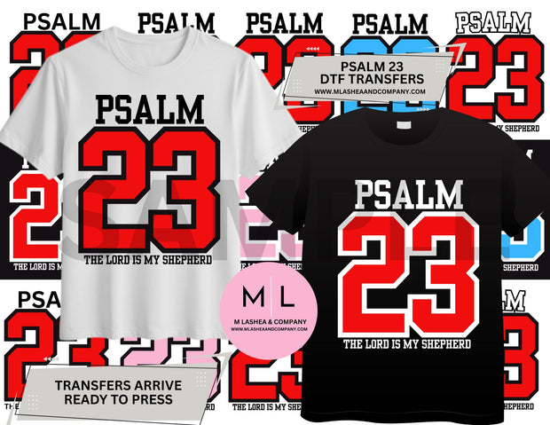PSALM 23 DTF TRANSFERS