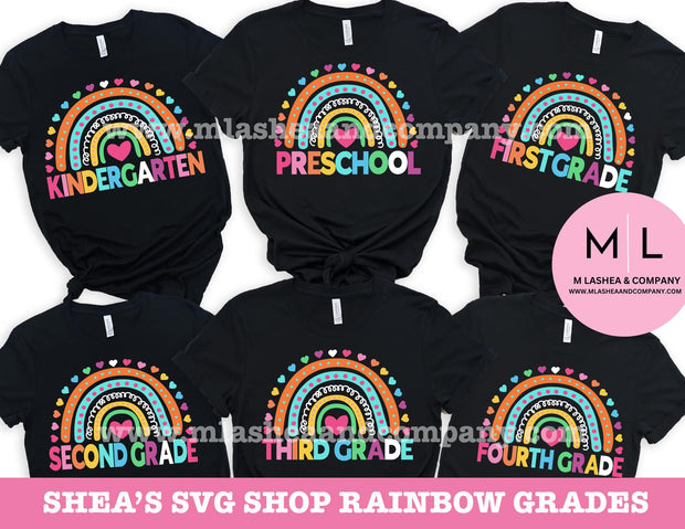 Rainbow Grades SVG Bundle