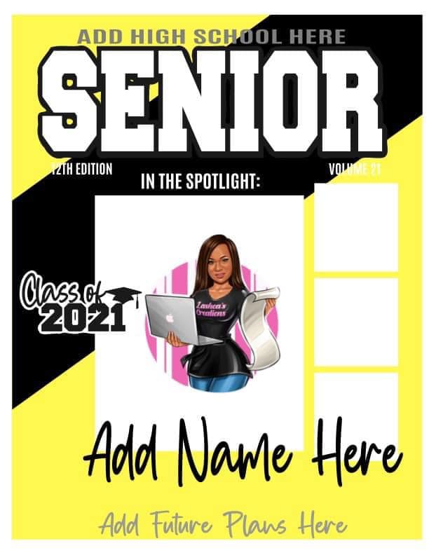 Senior Magazine SVG Template