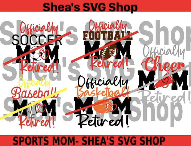 Sports Mom Retired SVG Bundle
