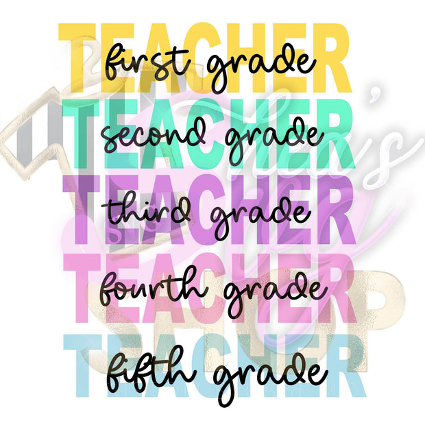 Teacher 1st -5th SVG Bundle (No Mocks)