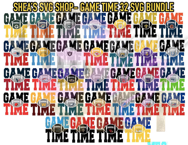 GAME TIME 32 SVG Bundle Plus Mocks Shown