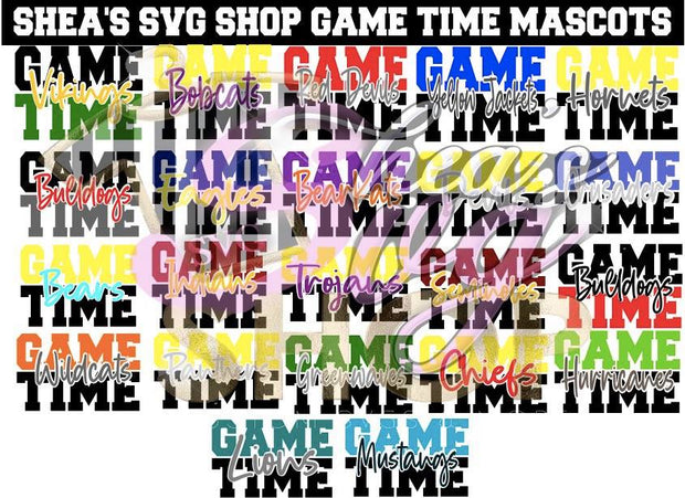 Game Time Mascots SVG Bundle