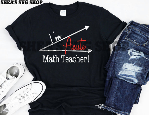 Math Teacher 7 SVGs plus 9 mocks