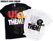 Us over them SVG Bundle plus mocks shown