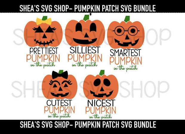 Prettiest Pumpkin in the Patch SVG Bundle Plus Mocks Shown
