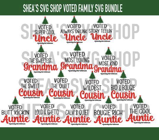 Voted Family SVG Bundle Plus Mocks Shown