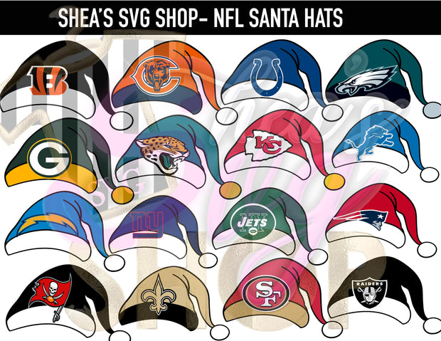 Football Santa Hats SVG Bundle