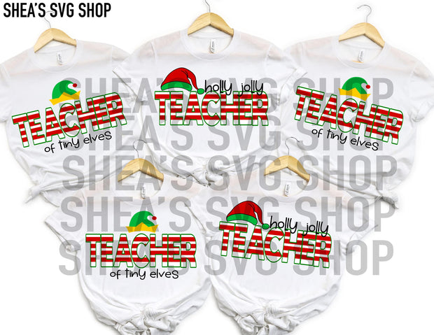 Merry Teacher SVG Bundle Plus Mocks Shown