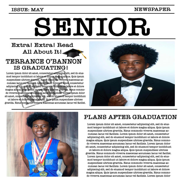 Senior Newspaper Photoshop Template