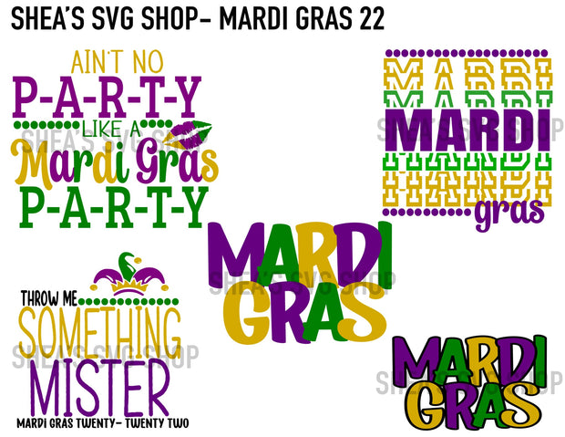 Mardi Gras 22 SVG Bundle Plus Mocks Shown