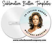 Memorial Button Circle Template plus mocks shown