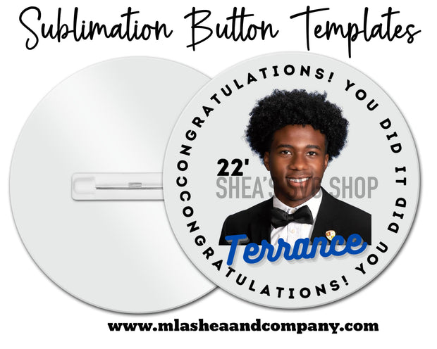 Custom Grad Button Template Free Grad Button Template Bundle plus Mocks Shown – M LaShea & Company