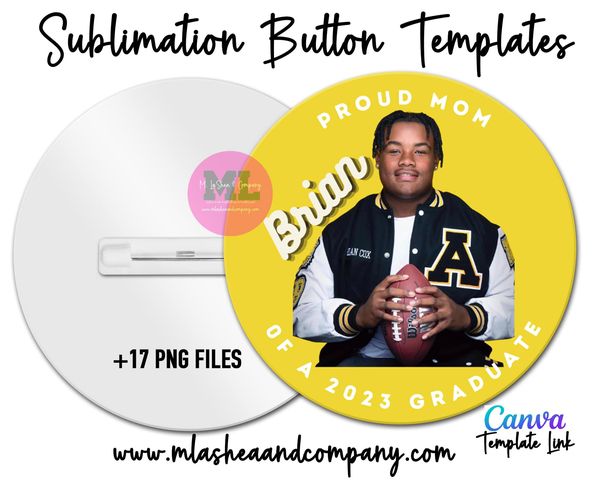Custom Grad Button Template Free Grad Button Templates – M LaShea & Company