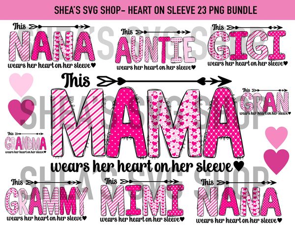 Heart on Sleeve 23 PNG Bundle