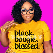 Black. Bougie. Blessed SVG