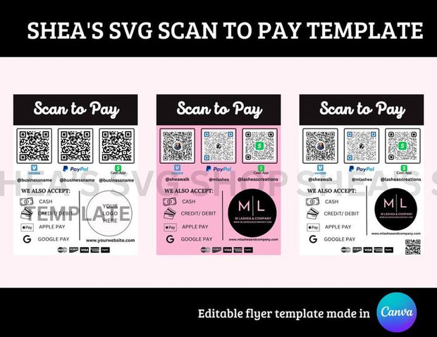 Scan & Pay Canva Template