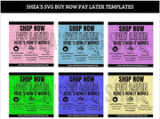 Shop Now Pay Later Flyer Canva Templates