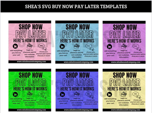 Shop Now Pay Later Flyer Canva Templates