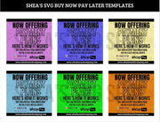 Shop Now Pay Later Flyer Canva Templates