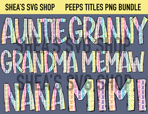 Peeps Titles PNG Bundle