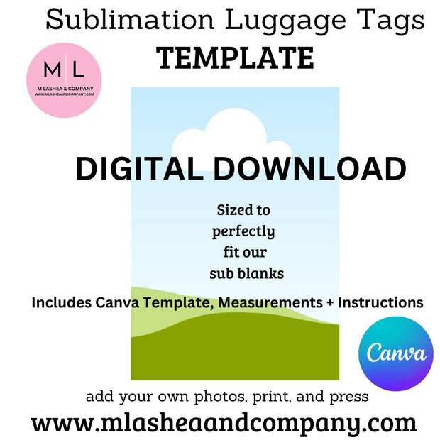 Sublimation Luggage Tags Canva Template
