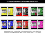 Teacher Composition Chip Bag Templates