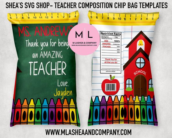 notebook-paper-teacher-chip-bag-templates-m-lashea-company for Free Printable Chip Bag Template Notebook Paper Teacher Chip Bag Templates – M LaShea & Company for Free Printable Chip Bag Template