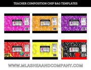 Teacher Composition Chip Bag Templates