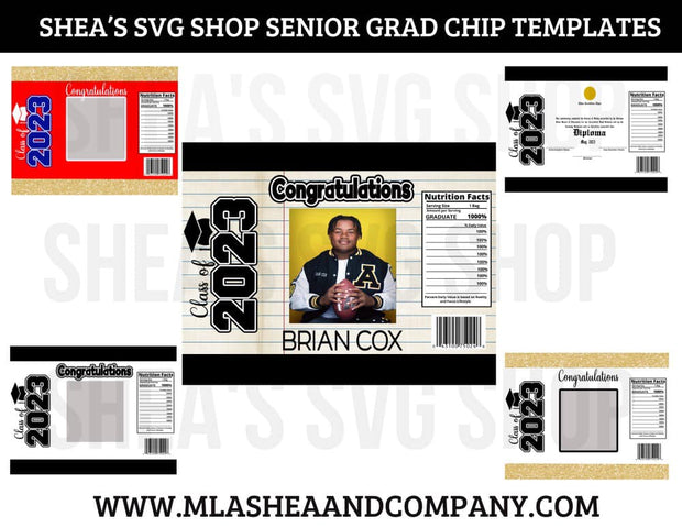 Senior/Grad Chip Bag Mega Template Bundle