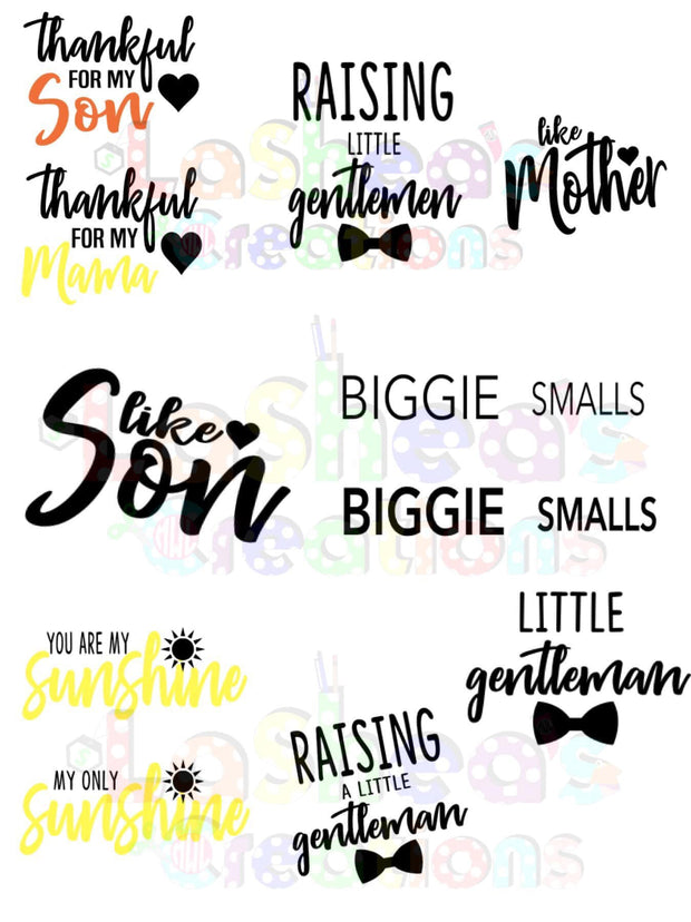 Mommy & Son SVGs