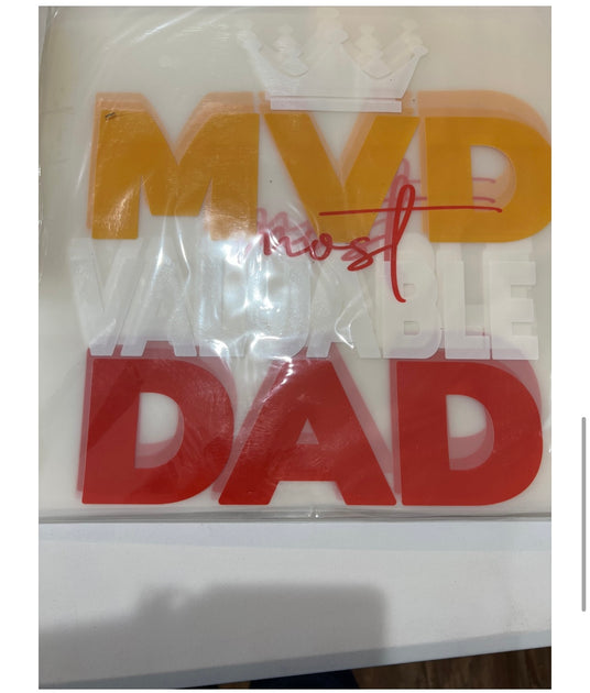 MVD Most Valuable Dad DTF Transfer – M LaShea &amp; Company