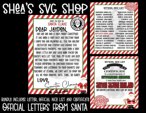 Santa Letter Template Bundle (.psd)