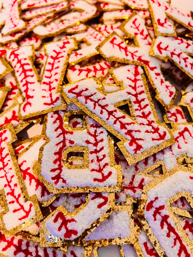 Chenille Patch Letters (Baseball) (Iron On) 3"