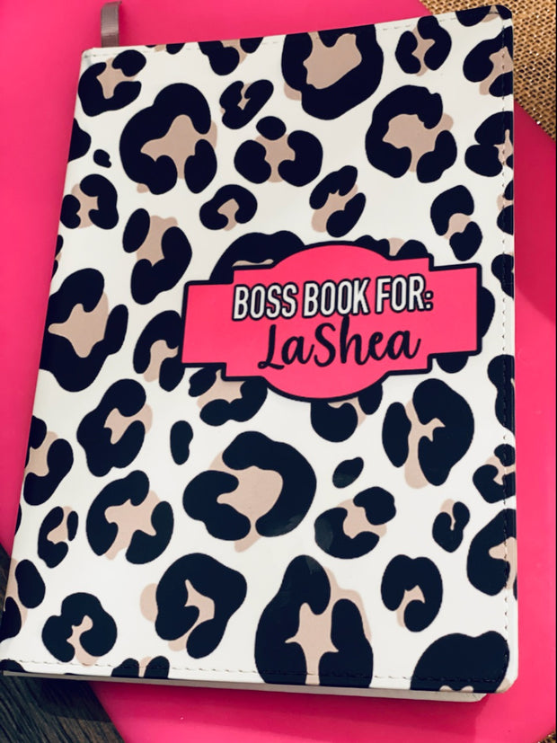 Boss Chick Leopard Journal PNG Template