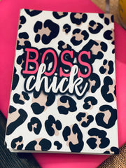 Boss Chick Leopard Journal PNG Template