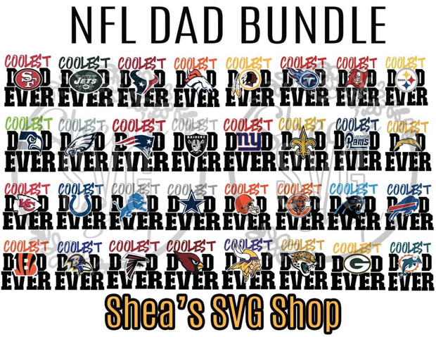 Coolest NFL Dad SVG Bundle