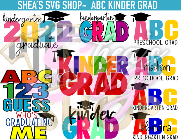 Kindergarten Graduation SVG Bundle 2022 - M LaShea & Company