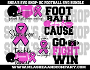 Breast Cancer Football SVG Bundle Plus Mocks