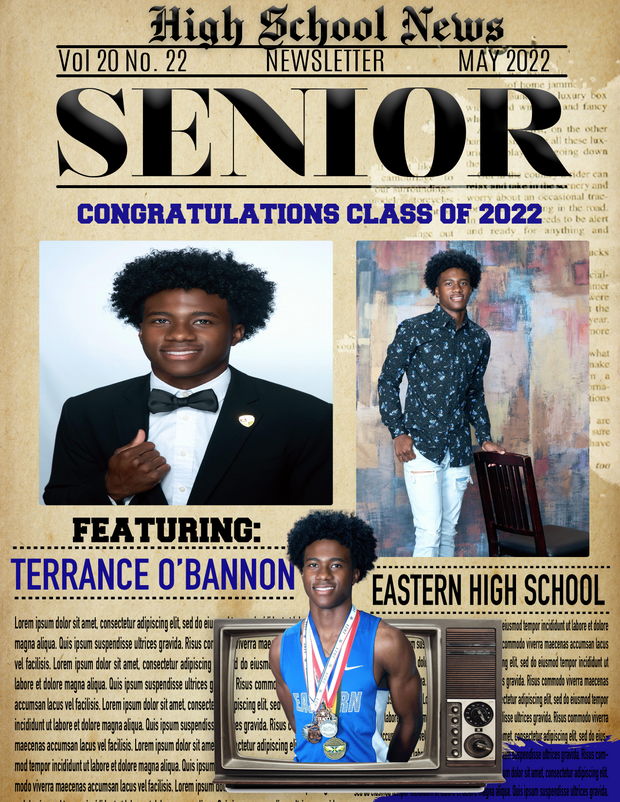 SENIOR NEWSLETTER TEMPLATE (PHOTOSHOP AND PNG VERSIONS)