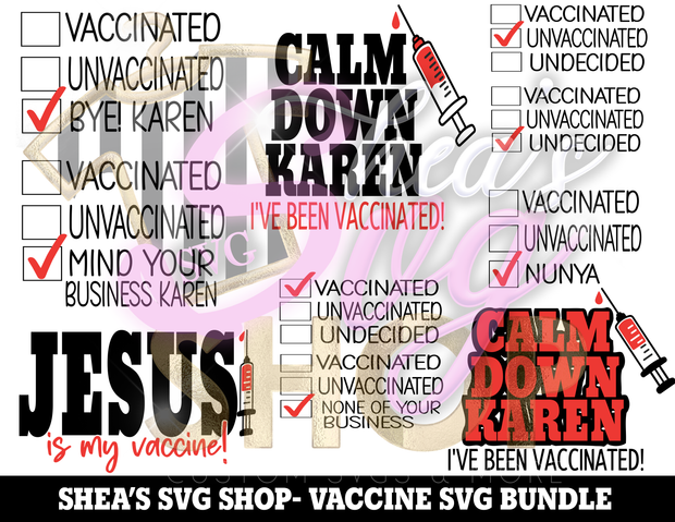 Vaccine SVG Bundle Plus Mocks Shown