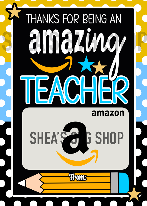 Amazing Teacher Digital Gift Cards (PNGs)