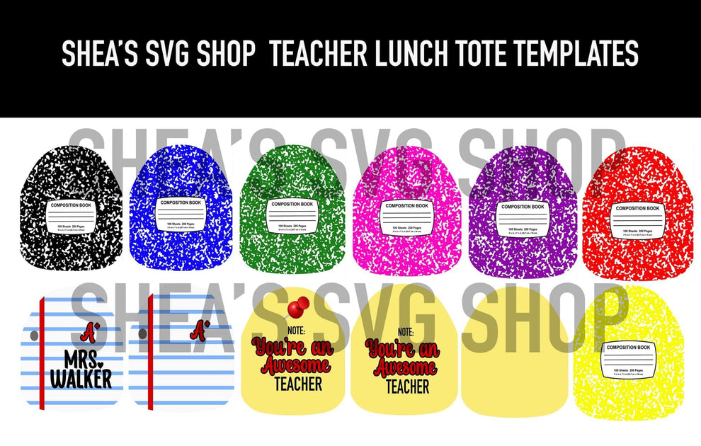 Teacher Lunch Tote Templates M LaShea & Company