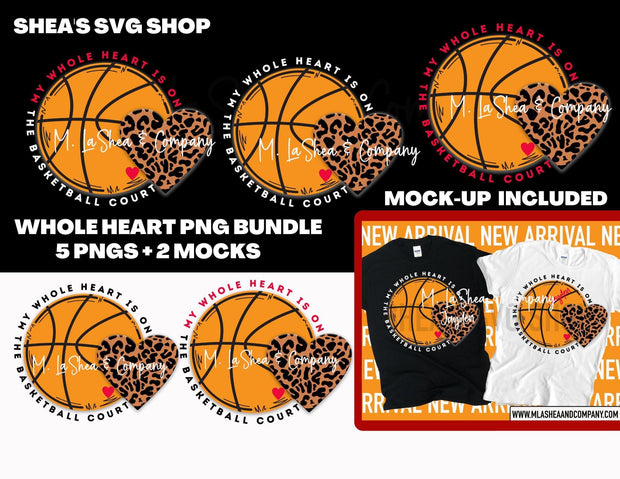 Whole Heart on Court PNG Bundle