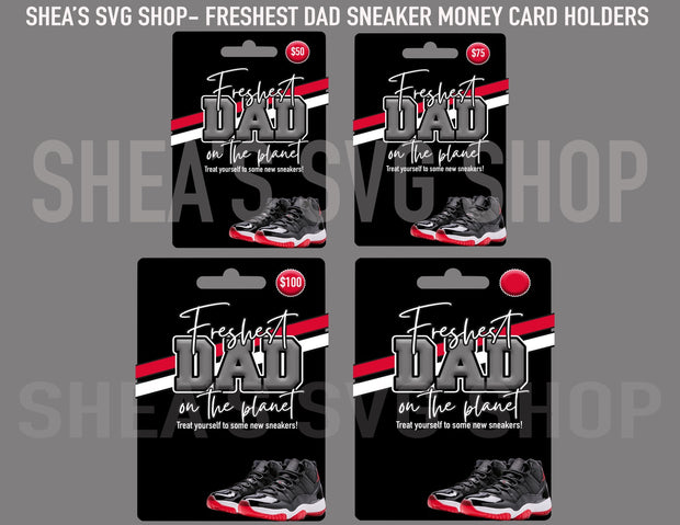 Freshest Dad Sneaker Card Holder PNG