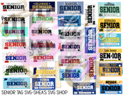 Senior State SVG License Plates (Select States)