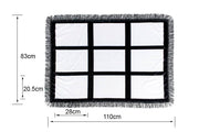 9 Panel Sublimation Blanket (Throw) - M LaShea & Company