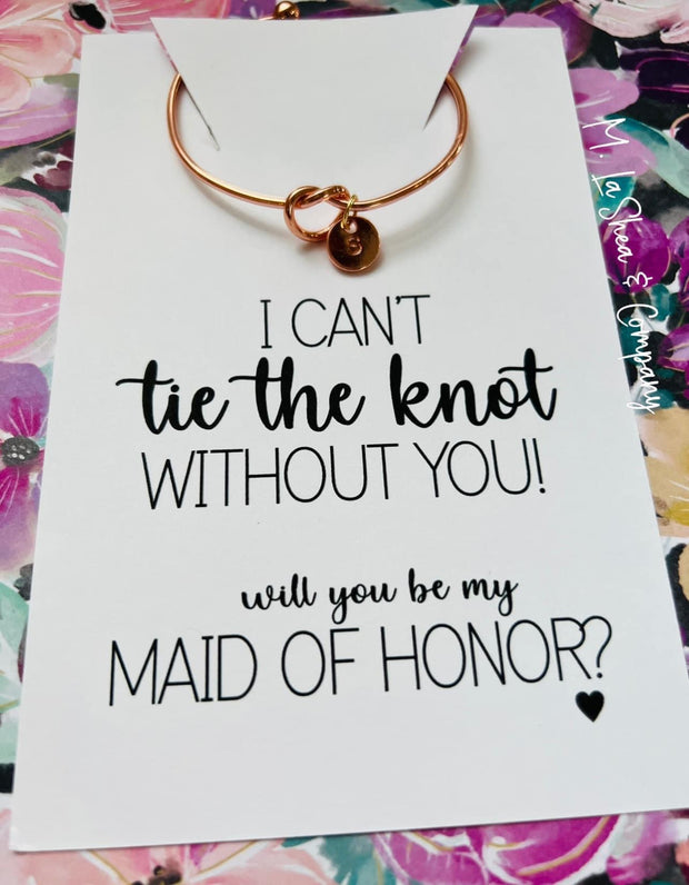 Bridesmaids Proposal Initial Bracelet
