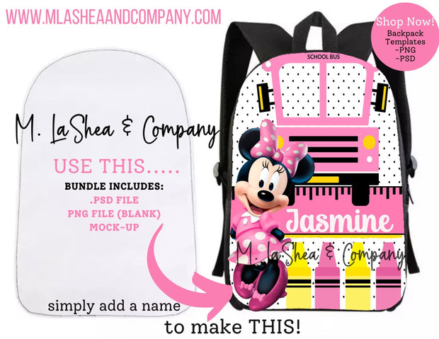 Minnie Mouse Full Backpack Template (All Over)